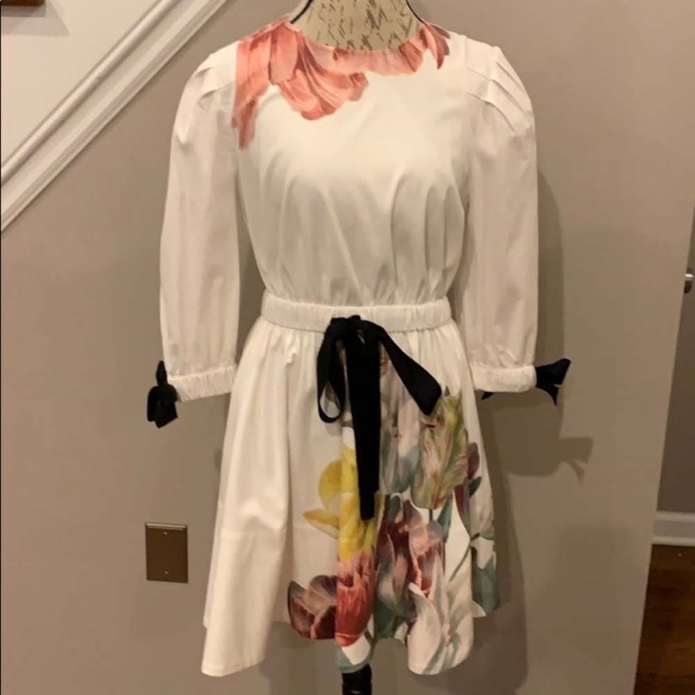 Ted Baker white floral dress